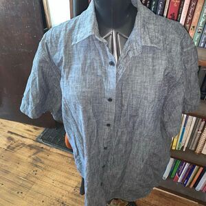 Banana Republic chambray XL button down shirt sleeve normcore shirt